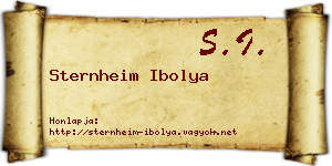 Sternheim Ibolya névjegykártya