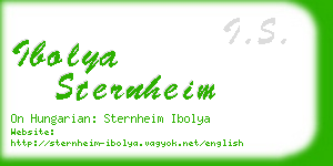 ibolya sternheim business card